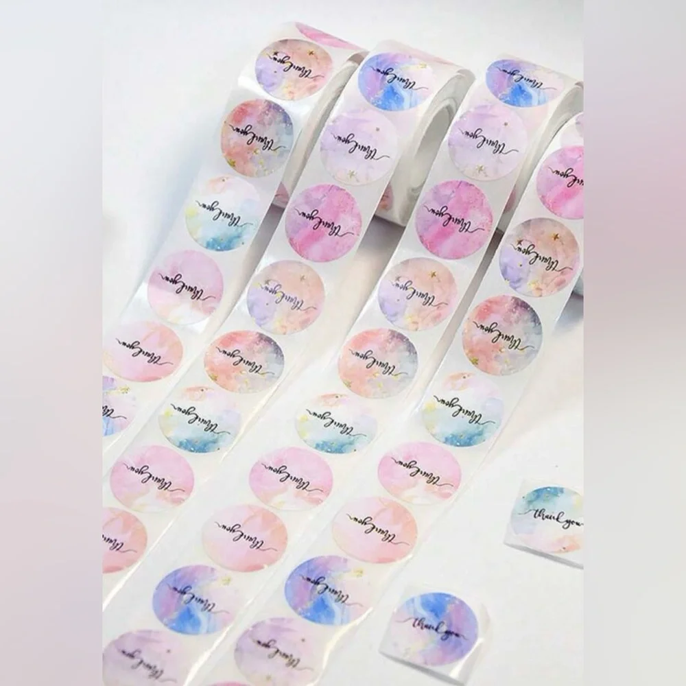 Thank you stickers - 1 Roll (500 pc) NEW